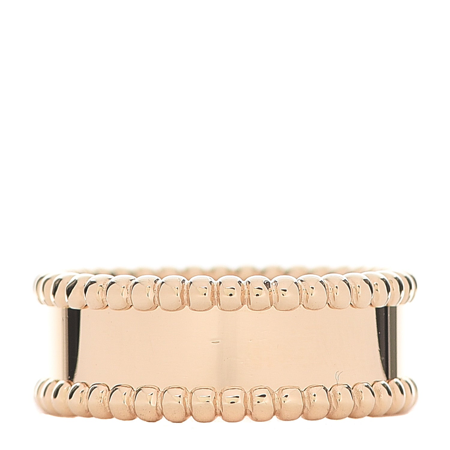 Van Cleef & Arpels 18K Yellow Gold Perlee Signature Ring 54 7 3 of 6