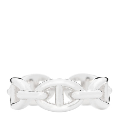 Hermes Sterling Silver PM Chaine d'Ancre Enchainee Band Ring 55 7.25 1 of 9