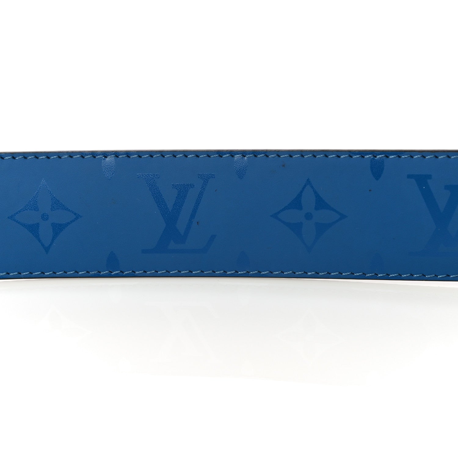 Louis Vuitton Calfskin Monogram 40mm LV Initiales Reversible Belt 95 38 Blue 10 of 11