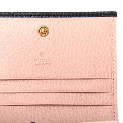 Gucci Calfskin GG Marmont Bow Card Case Black 6 of 8