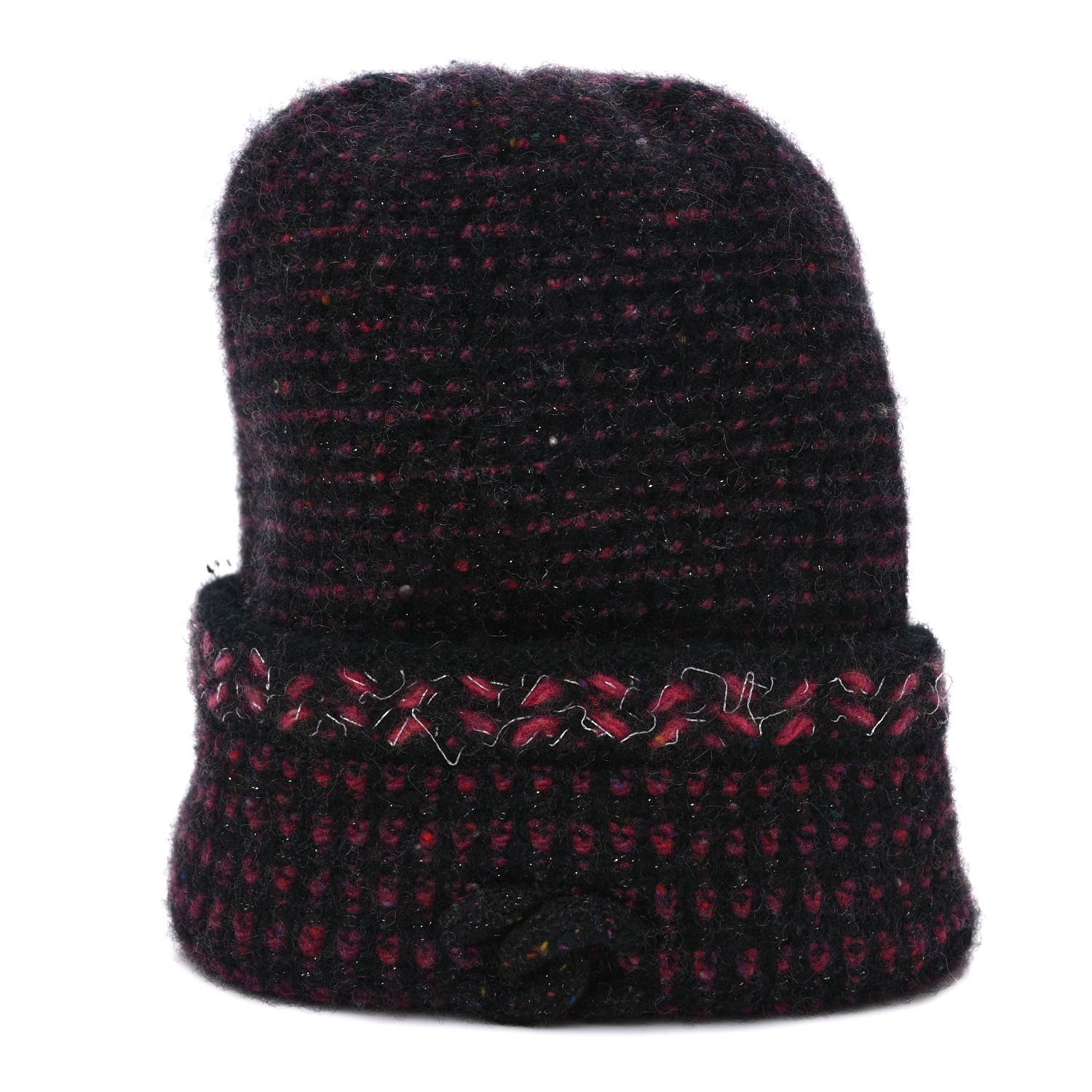 Chanel Cashmere CC Beanie Hat Pink Multicolor 1 of 9