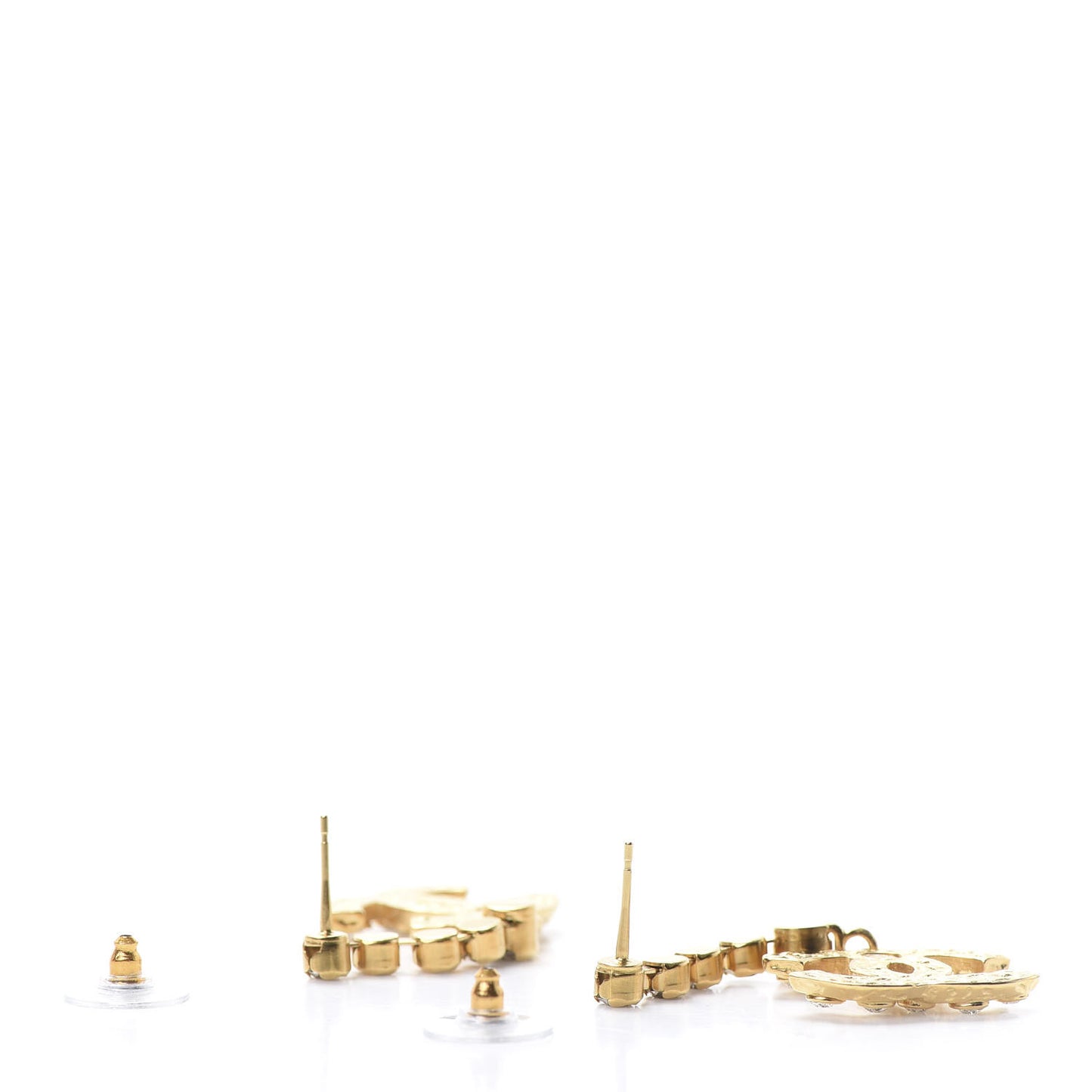 CC Crystal Drop Earrings Gold
