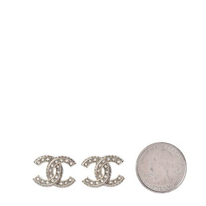 Chanel Crystal CC Earrings Gold 2 of 5