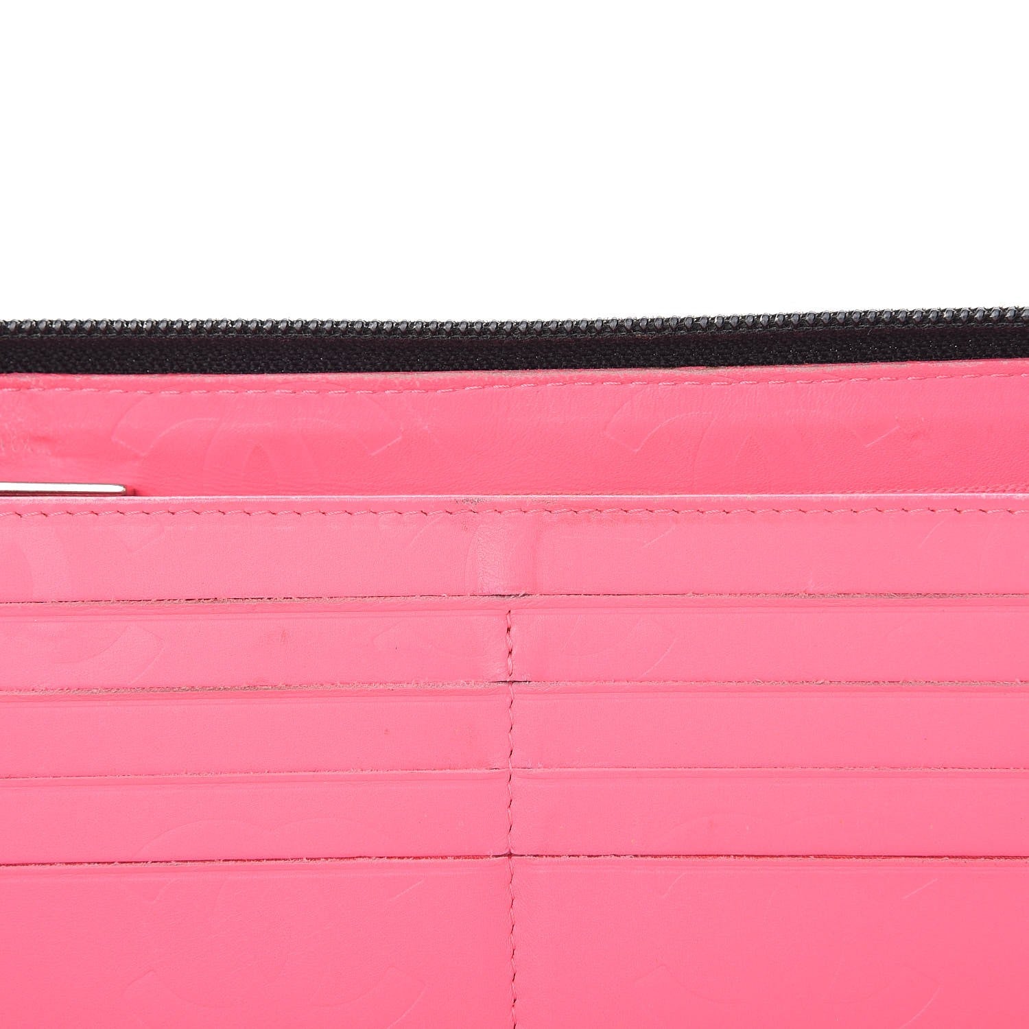 Chanel Cambon Zip Around Organizer Wallet Black White 20 of 25