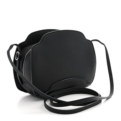 Loro Piana Grained Calfskin Sesia Crossbody Black 3 of 10
