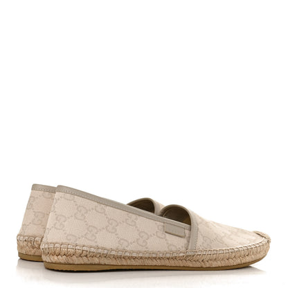Gucci Washed Cotton Miro Soft Calfskin GG Monogram Espadrilles 38.5 White Mystic White 4 of 11
