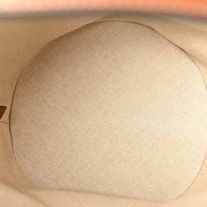 Celine Canvas Smooth Calfskin Logo Bucket 16 Bag Khaki Beige Tan 6 of 11