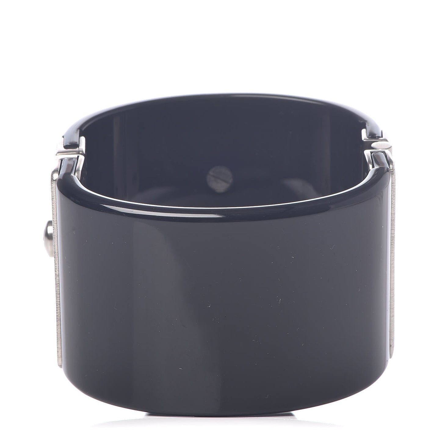 Resin Swarovski Baguette Crystal CC Shield Cuff Black
