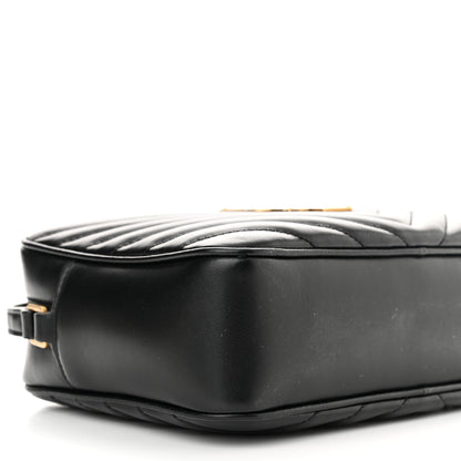 Saint Laurent Calfskin Matelasse Monogram Lou Camera Bag Black 9 of 11