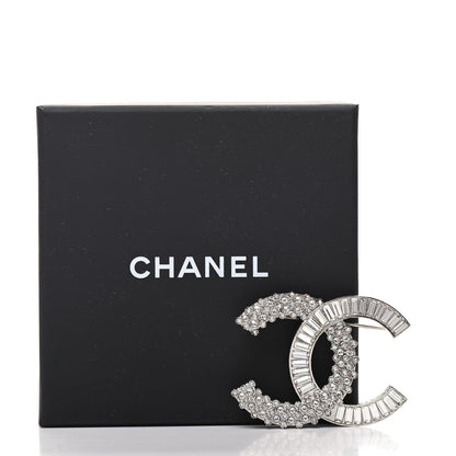 Chanel Crystal CC Brooch Silver 5 of 5