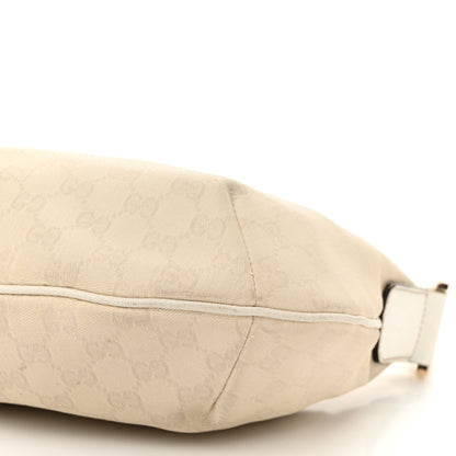 Gucci Monogram Web Medium Half Moon Hobo White 10 of 10