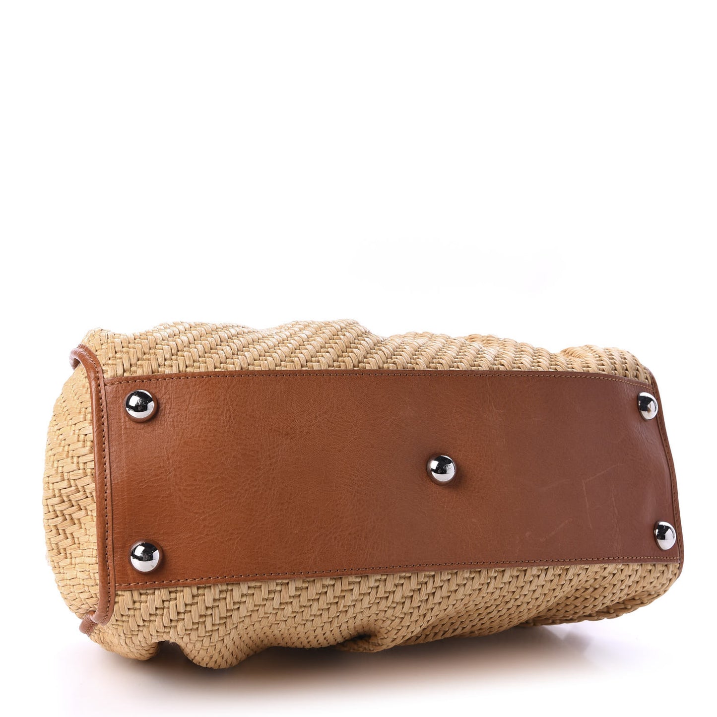 Raffia Lacca Fleur Frame Satchel Natural