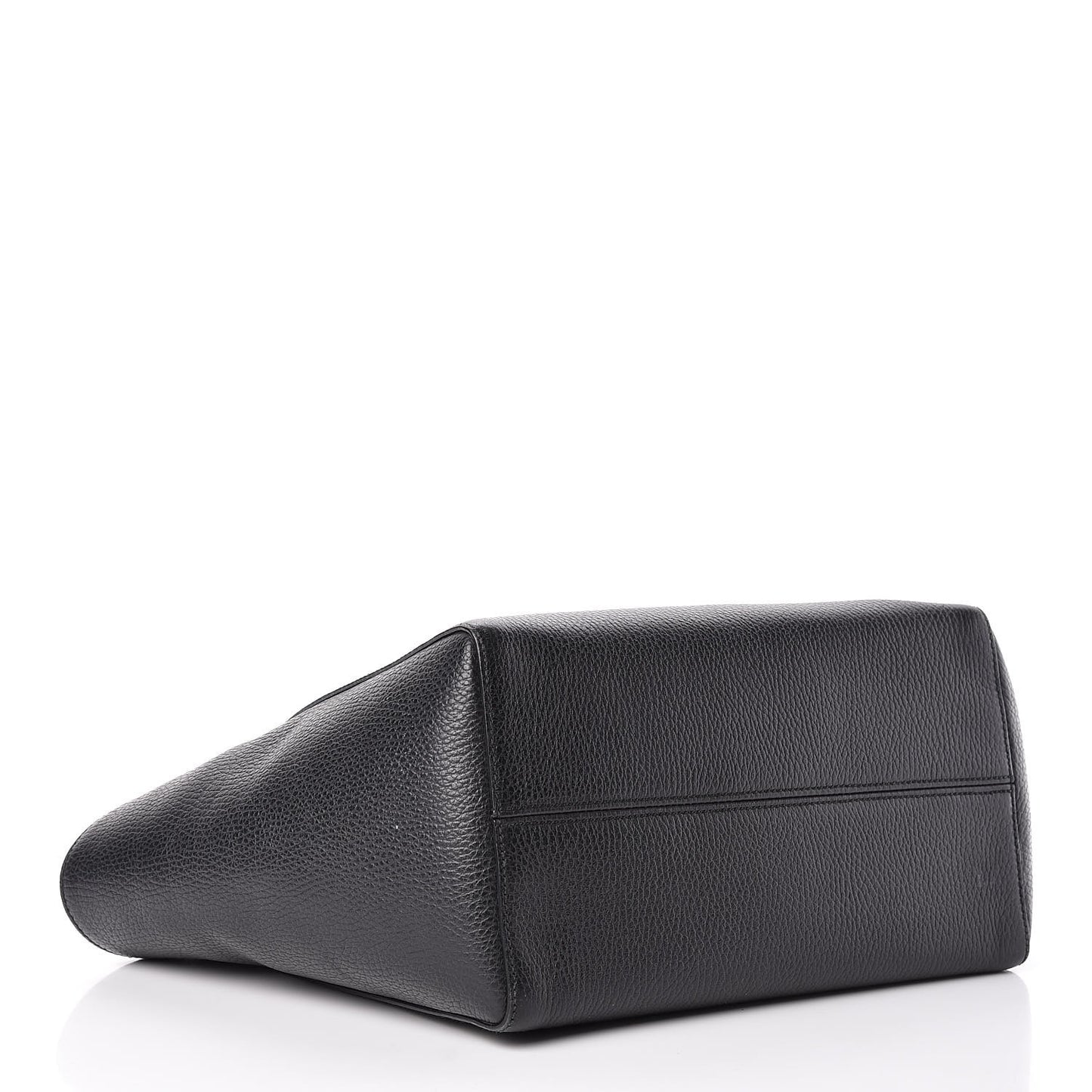 Pebbled Calfskin Small Swing Tote Black