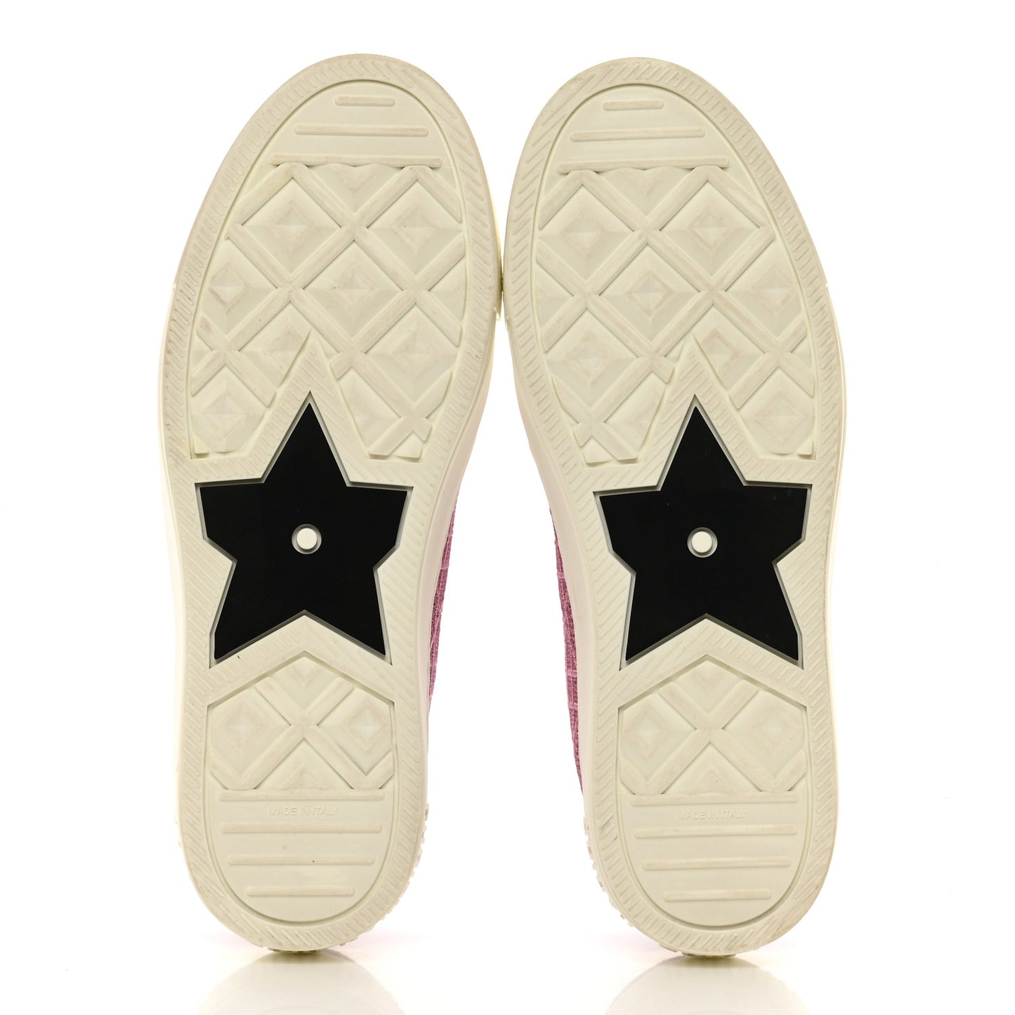 Laminated Canvas Cannage Embroidered Womens Walk'N'Dior Low Top Sneakers 38 Metal Rose