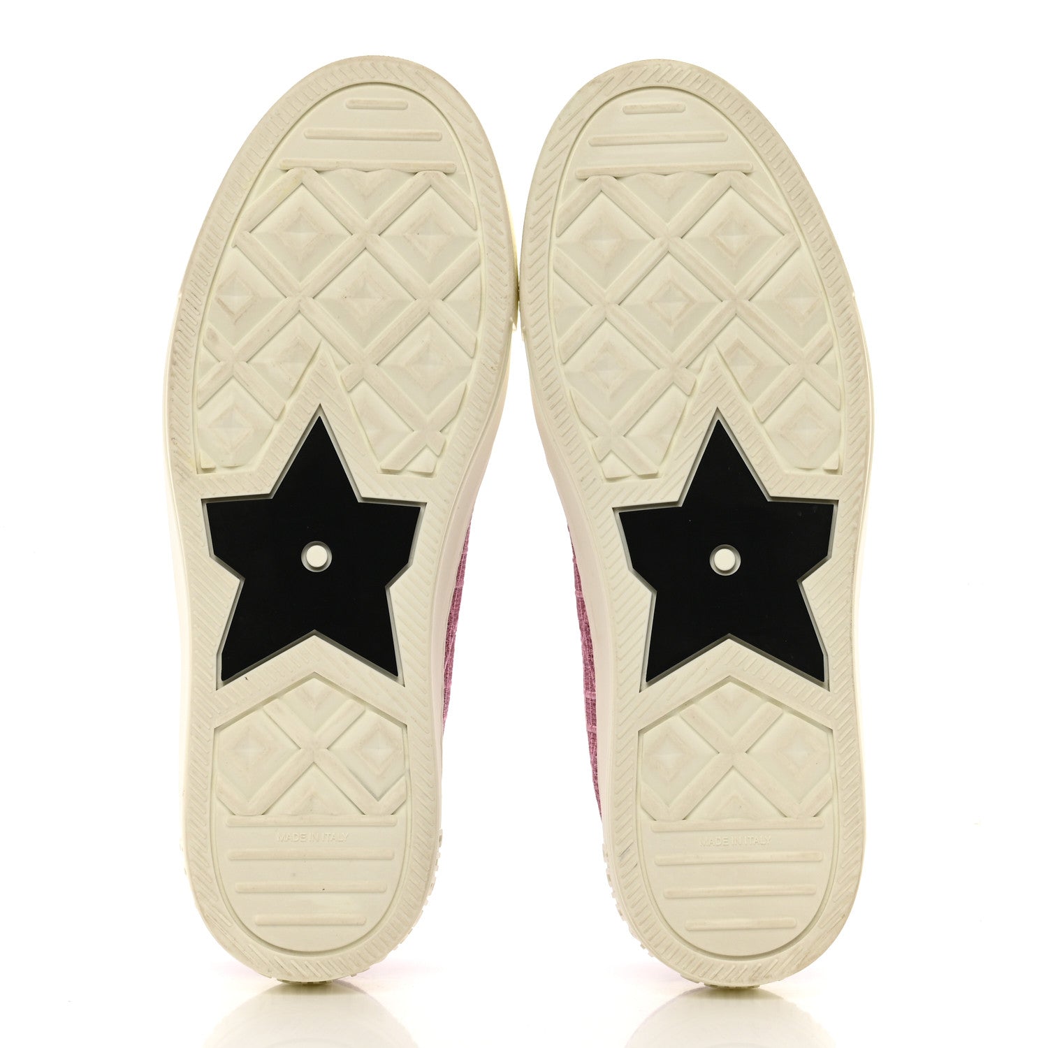 Christian Dior Laminated Canvas Cannage Embroidered Womens Walk'N'Dior Low Top Sneakers 38 Metal Rose 5 of 10