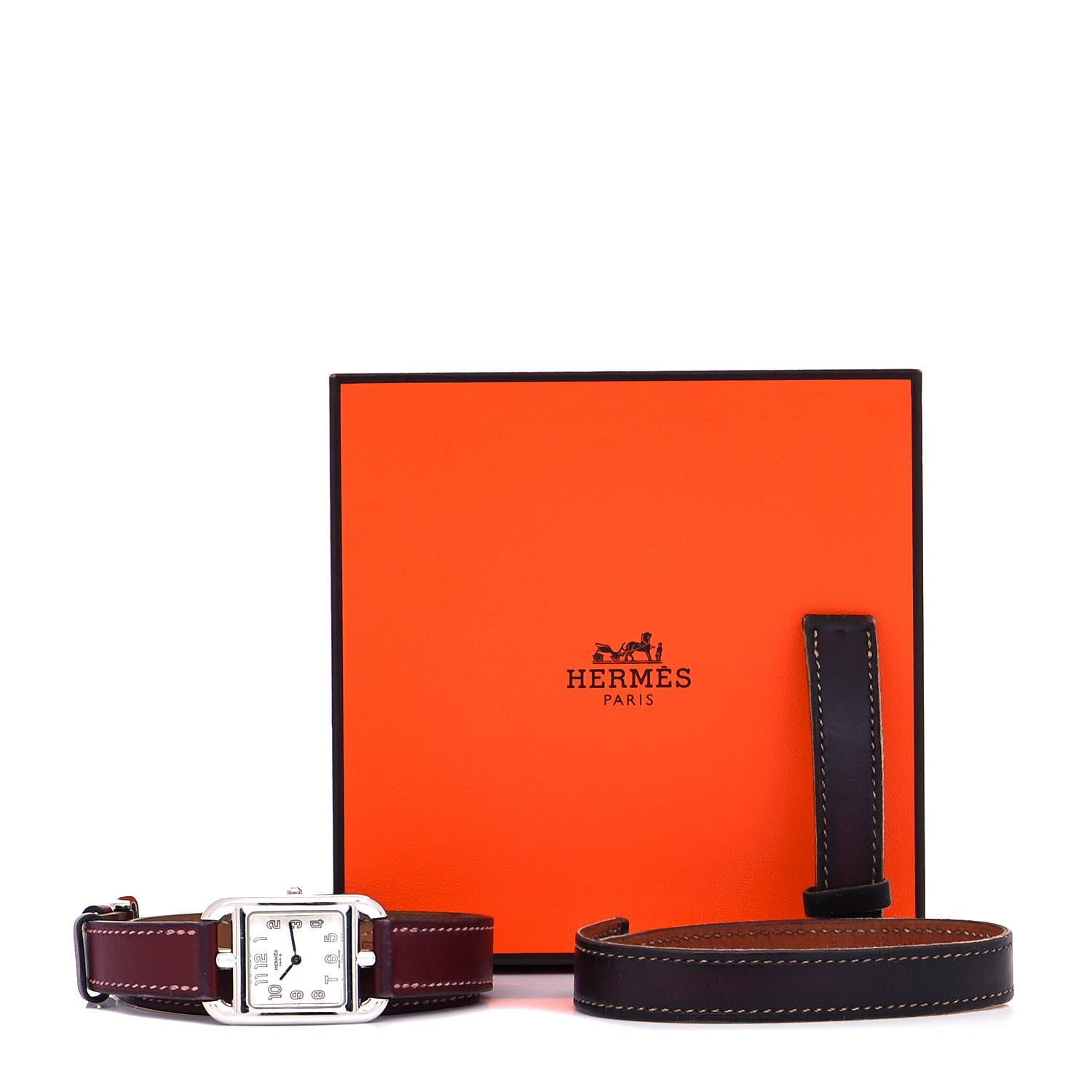 Hermes Stainless Steel Barenia 23mm Cape Cod Double Tour Quartz Watch Fauve 5 of 5