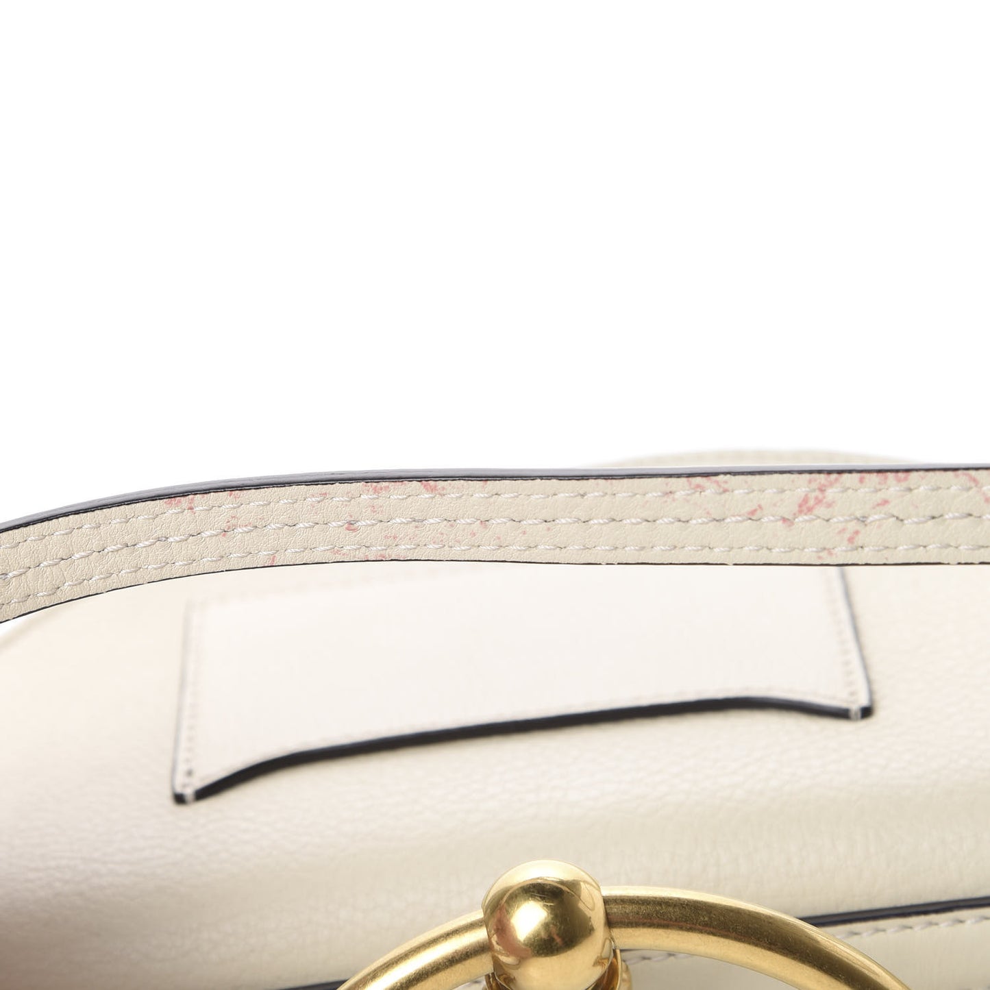 Calfskin Small Nile Bracelet Minaudiere Bag Off White