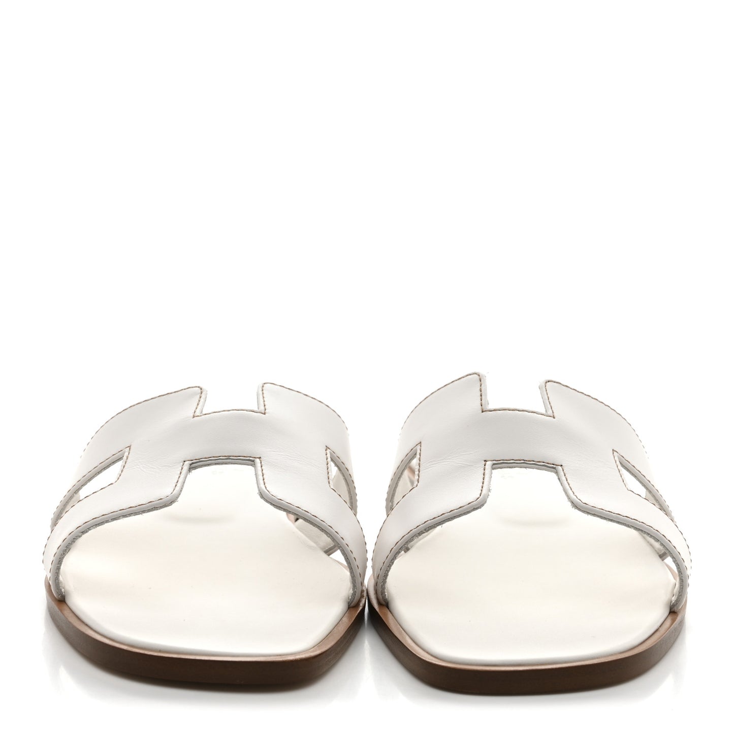 Box Calfskin Oran Sandals 39 White