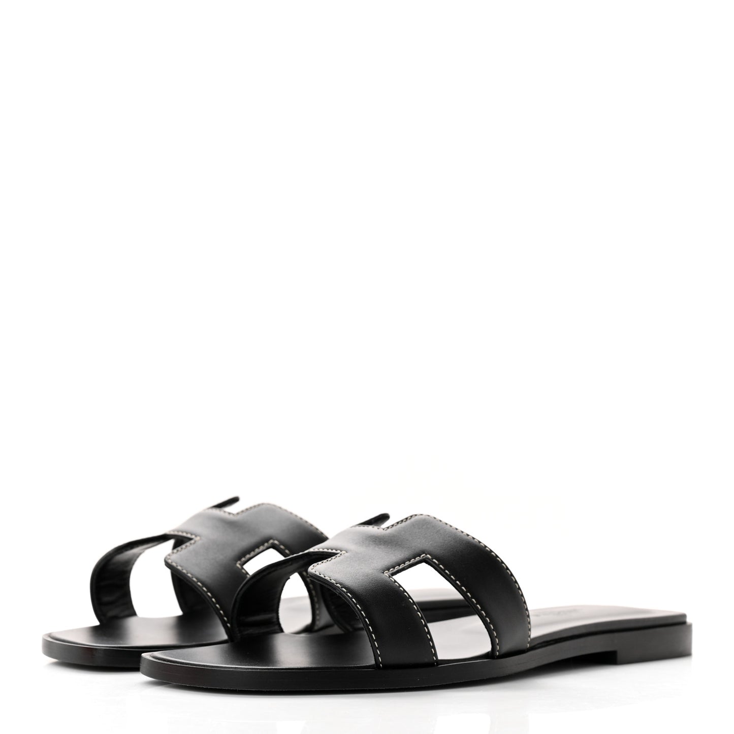 Box Calfskin Oran Sandals 36.5 Black