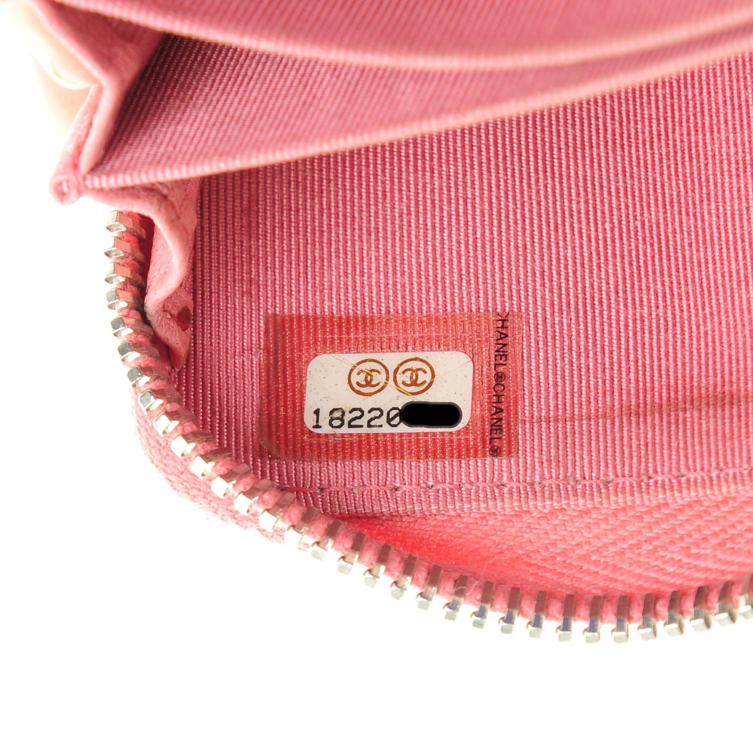 Chanel Lambskin Quilted Zip Around Coin Purse Wallet Pink 7 of 7