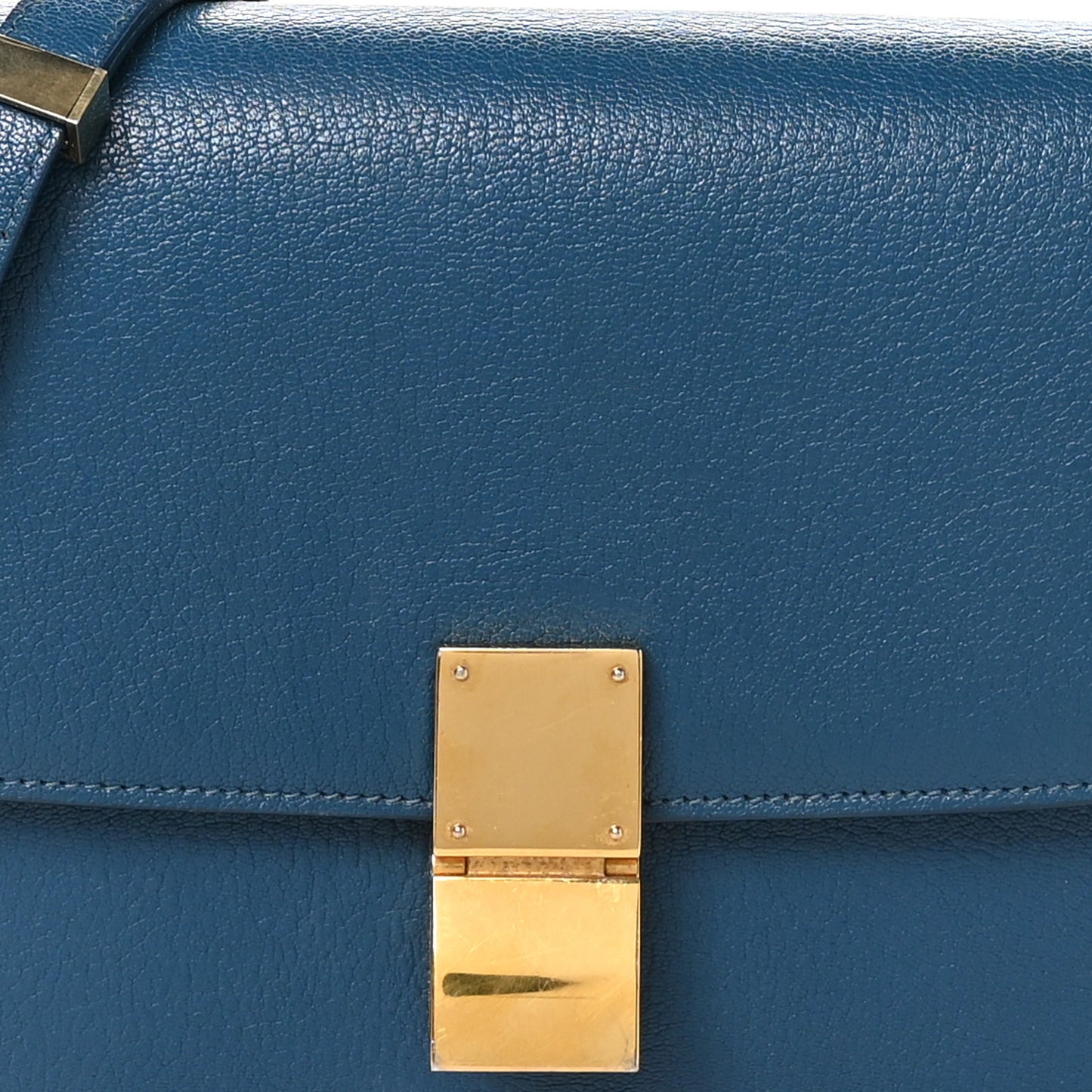 Goatskin Medium Classic Box Flap Bag Deepsea