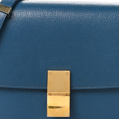 Celine Goatskin Medium Classic Box Flap Bag Deepsea 8 of 12