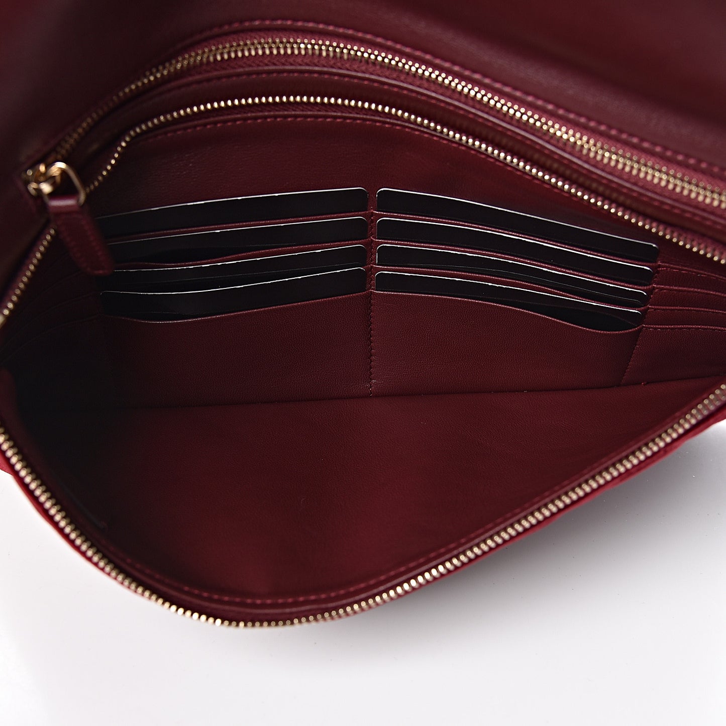 Velvet Lambskin Large 31 Pouch Burgundy