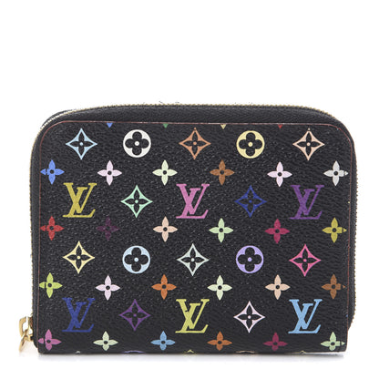 Louis Vuitton Monogram Multicolor Zippy Coin Purse Black Grenade 1 of 5