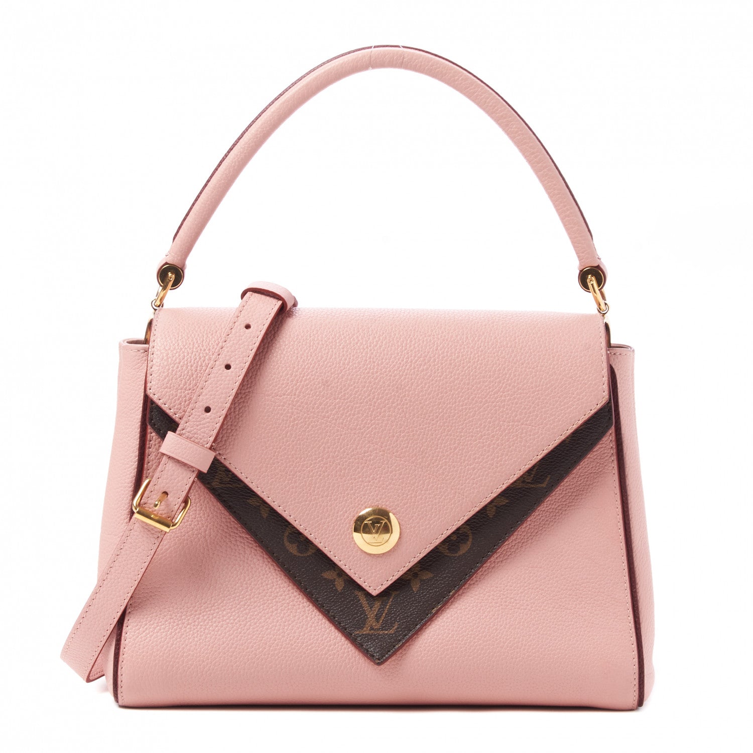 Louis Vuitton Grained Calfskin Monogram Double V Rose Poudre 1 of 9