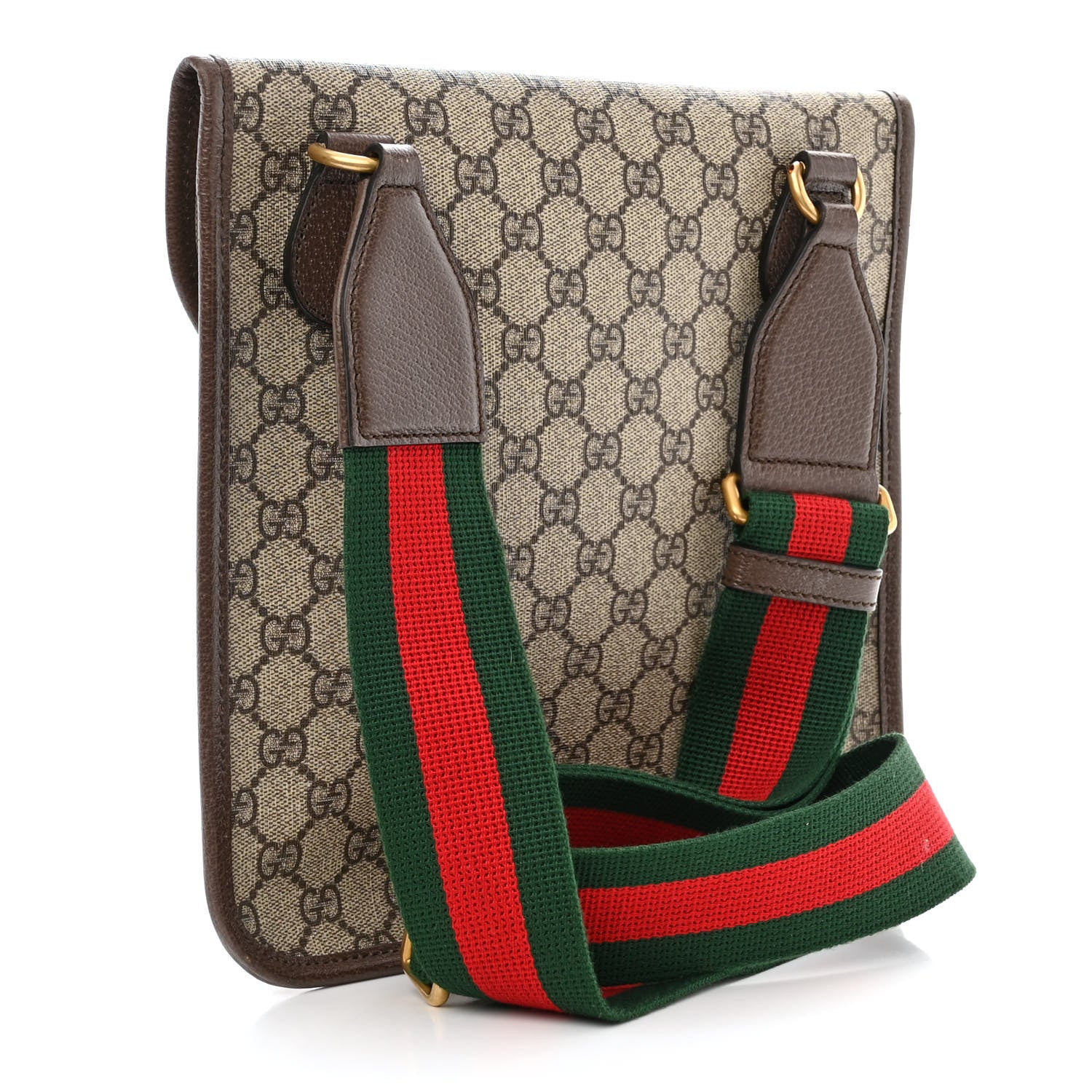 Gucci GG Supreme Monogram Web Medium Neo Vintage Flap Messenger Bag Beige New Acero 3 of 11