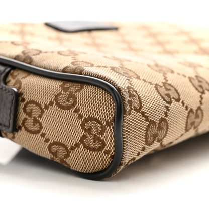 Gucci Monogram Dollar Calfskin Belt Bag Beige Ebony Testa di Moro Marrone Scuro 9 of 15