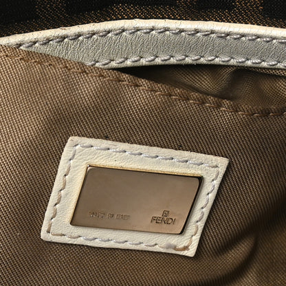 Fendi Zucca Cuoio Lucido Small Chef Shoulder Bag Tobacco White 6 of 10