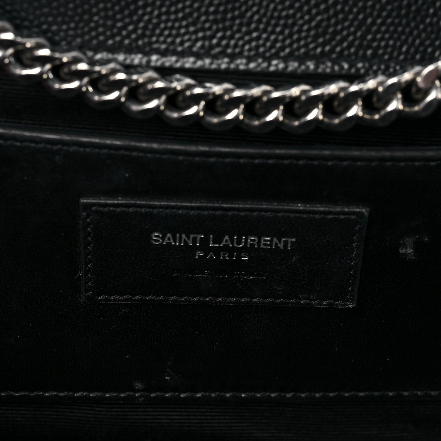 Grain De Poudre Studded Medium Monogram Kate Satchel Black