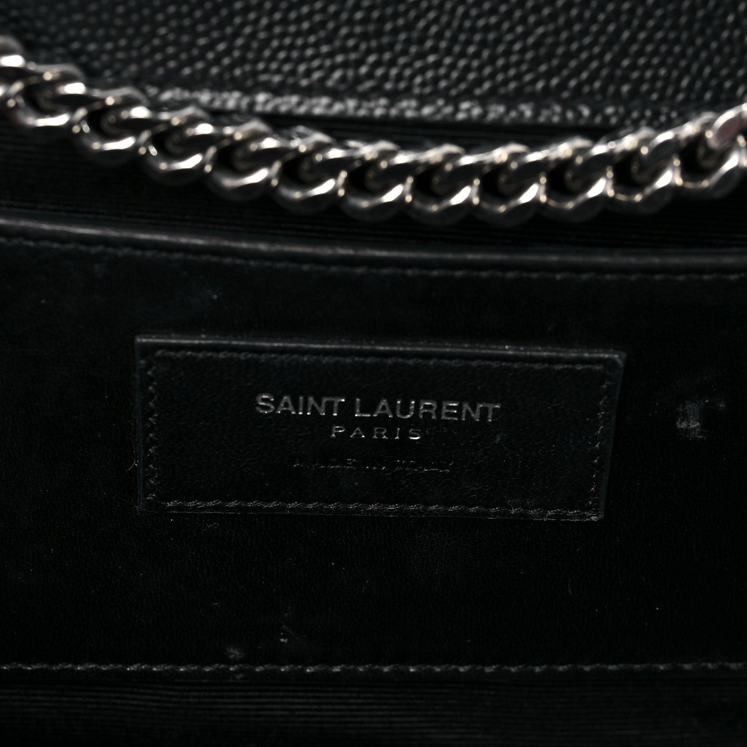 Saint Laurent Grain De Poudre Studded Medium Monogram Kate Satchel Black 7 of 8