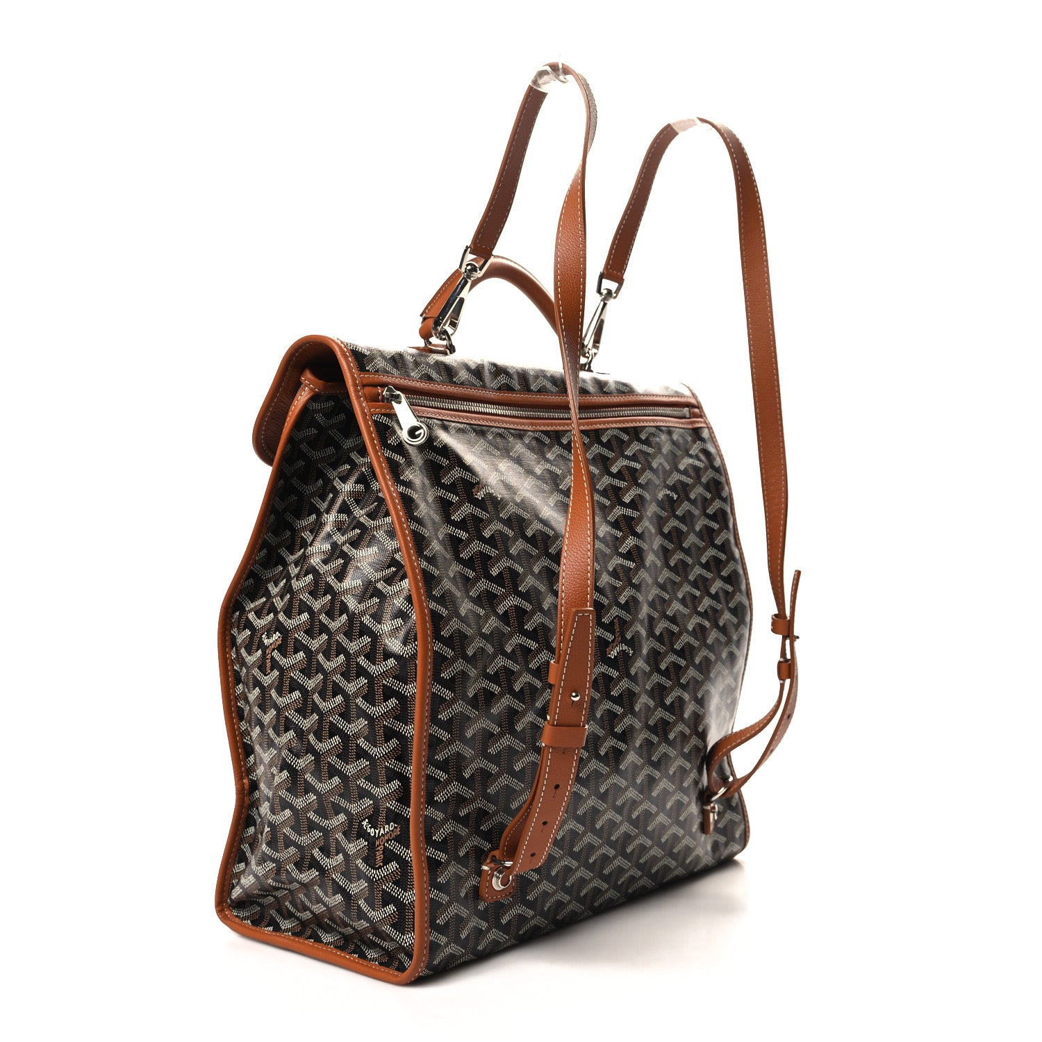 Goyard Goyardine Saint Leger Soft Briefcase Backpack Black Gold 3 of 9