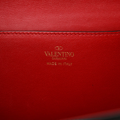 Valentino Garavani Grainy Calfskin Rockstud Alcove Box Clutch Black 6 of 10