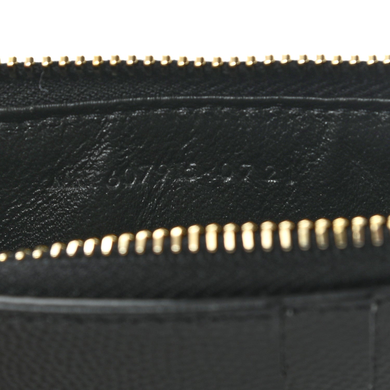 Saint Laurent Grain De Poudre Matelasse Chevron Monogram Fragments Zippered Card Case Black 8 of 8