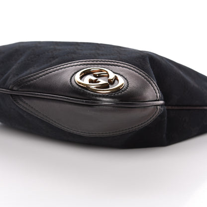 Gucci Monogram Medium New Britt Hobo Black 12 of 13