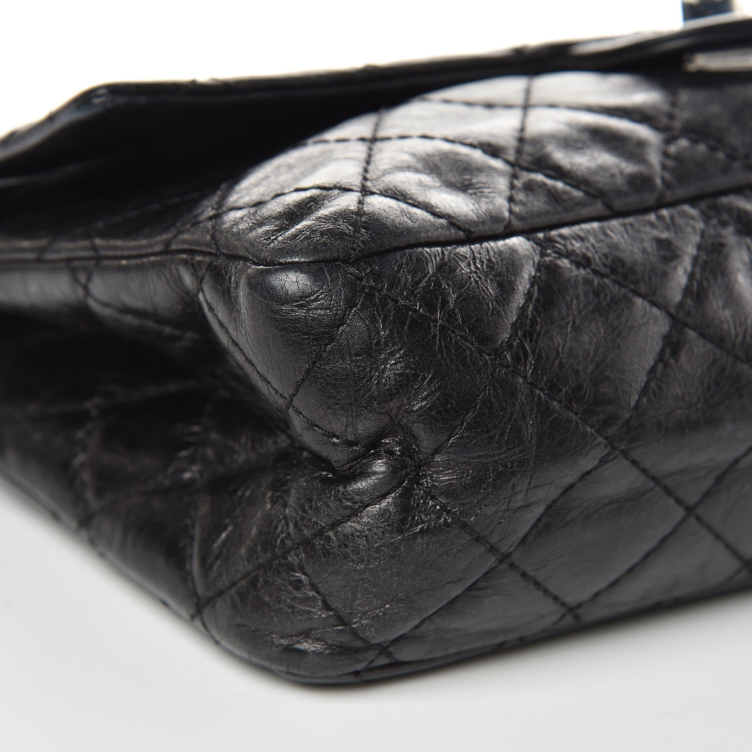 Chanel Metallic Aged Calfskin Quilted 2.55 Reissue 226 Flap Black 8 of 16