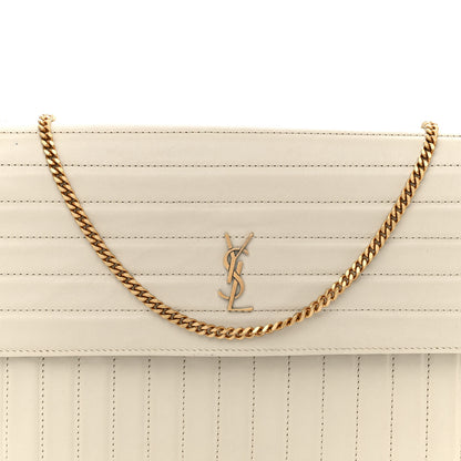 Saint Laurent Calfskin Matelasse Victoire Chain Wallet Black 8 of 21