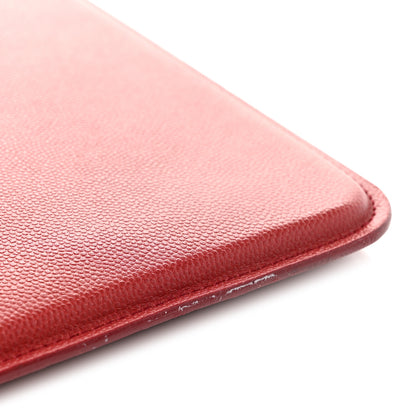 Chanel Iridescent Caviar iPad Case Crossbody Red 11 of 11
