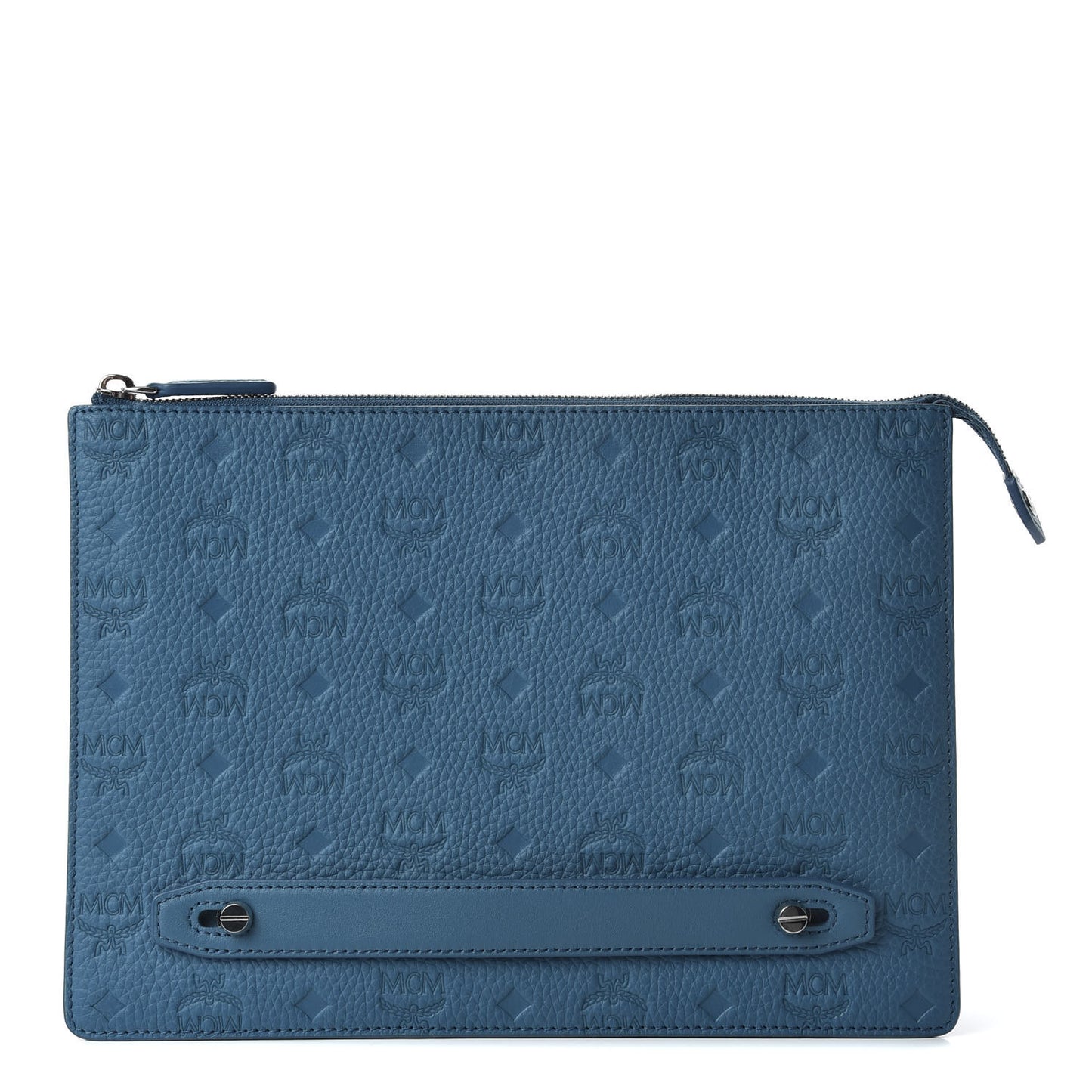Calfskin Ottomar Monogram Medium Tivitat Document Holder Blue