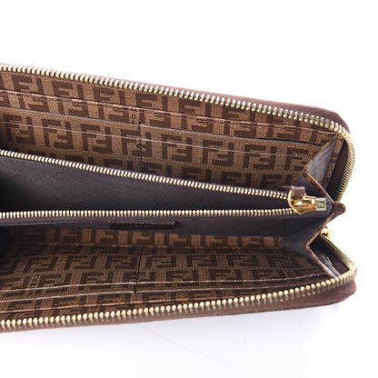 Fendi Zucchino Spalmati Forever Zip Around Wallet Nocciola 4 of 5