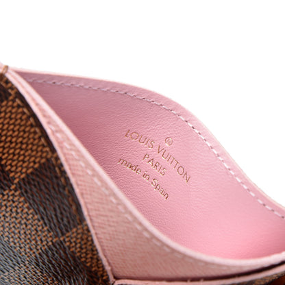 Louis Vuitton Damier Ebene Caissa Card Holder Rose Ballerine 5 of 8
