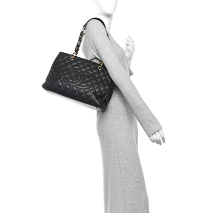 Chanel Caviar Quilted Grand Shopping Tote GST Black 2 of 17