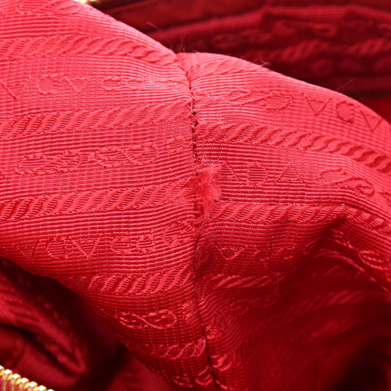 Prada Tessuto Nylon Saffiano Shoulder Bag Rosso 13 of 13