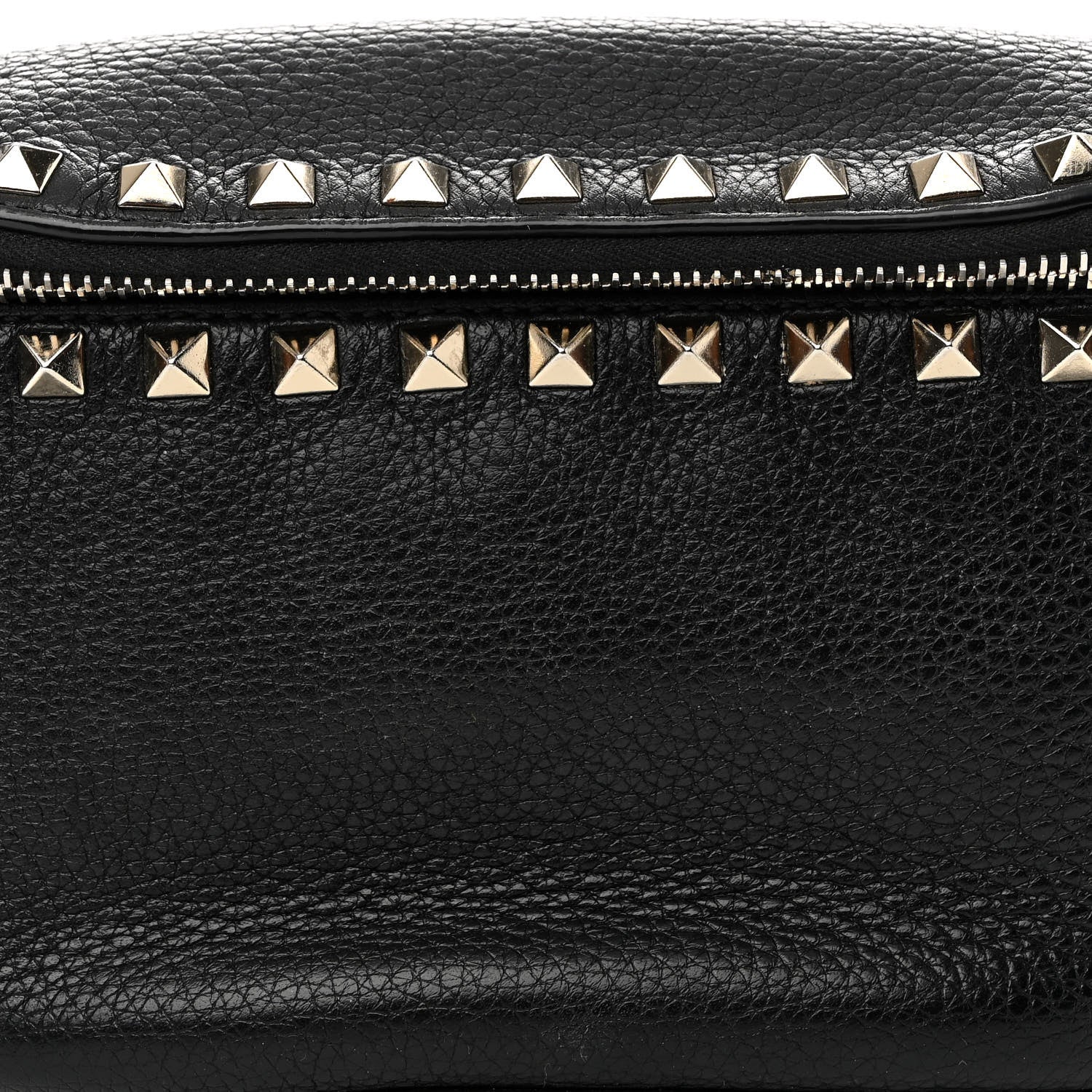 Valentino Garavani Grainy Calfskin Rockstud Belt Bag Black 8 of 13