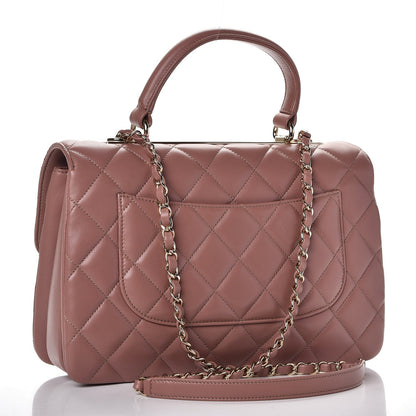 Chanel Lambskin Quilted Medium Trendy CC Flap Dual Handle Bag Pink 3 of 9