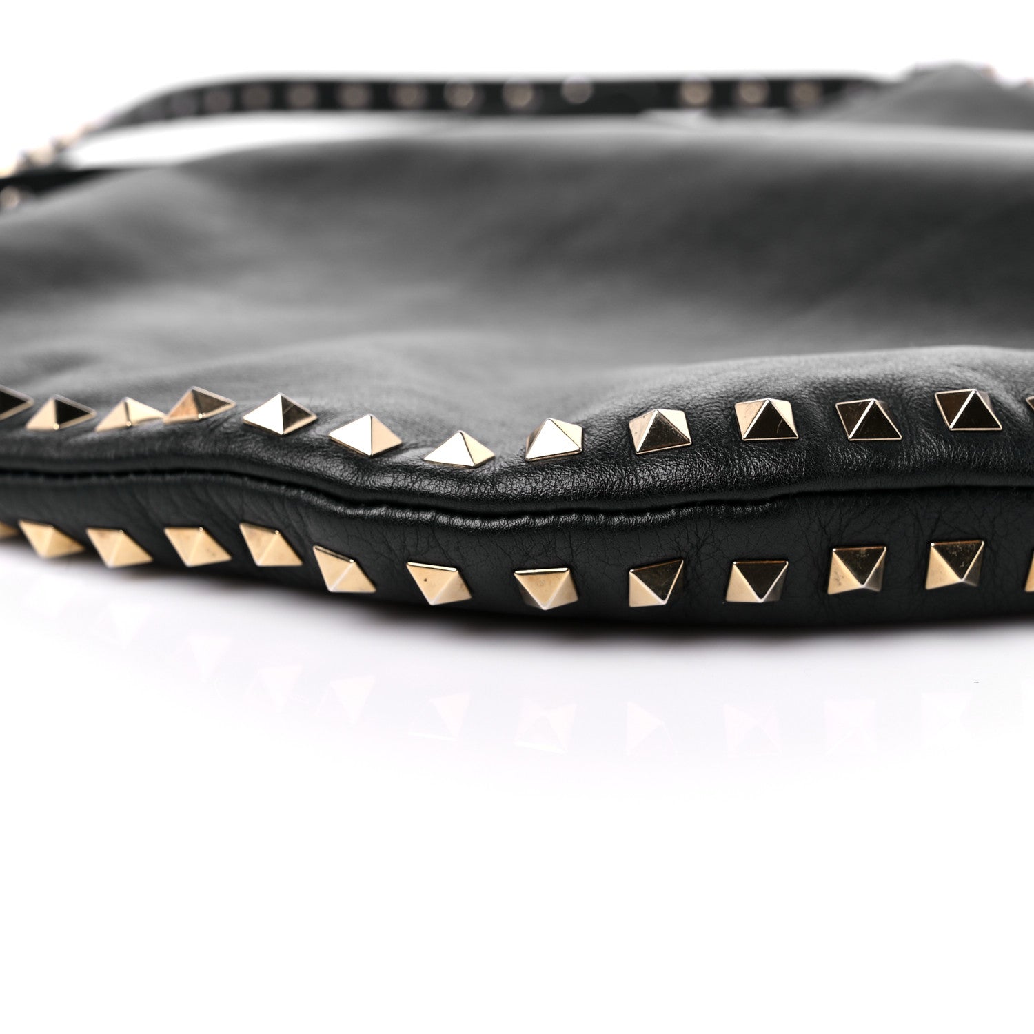 Valentino Garavani Vitello Rockstud Hobo Black 8 of 12