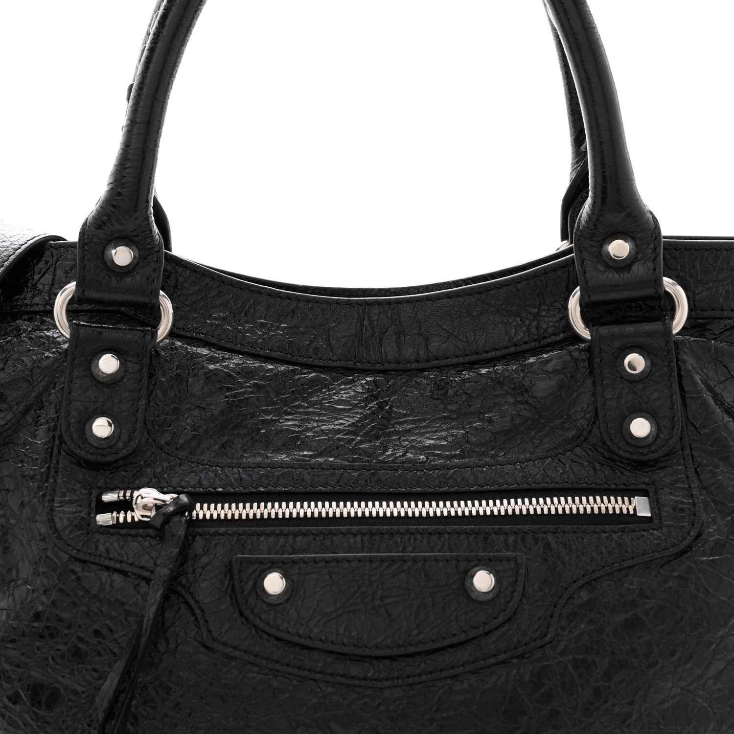 Balenciaga Agneau Arena Silver Hardware Medium Le City Black 8 of 11